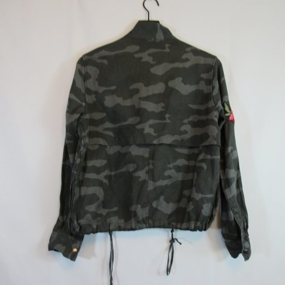 Rails Collins Camo Rose Patch Linen Jacket - Picture 12 of 12